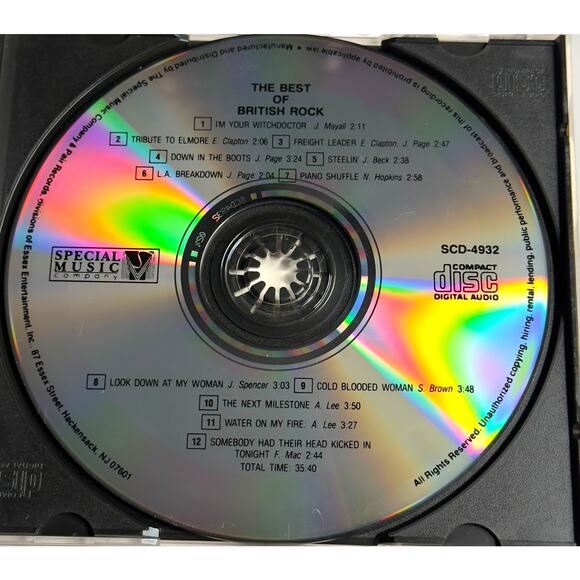 The Best of British Rock CD Eric Clapton, Jimmy Page, Jeff Beck,John Mayall 1990 - Picture 6 of 7
